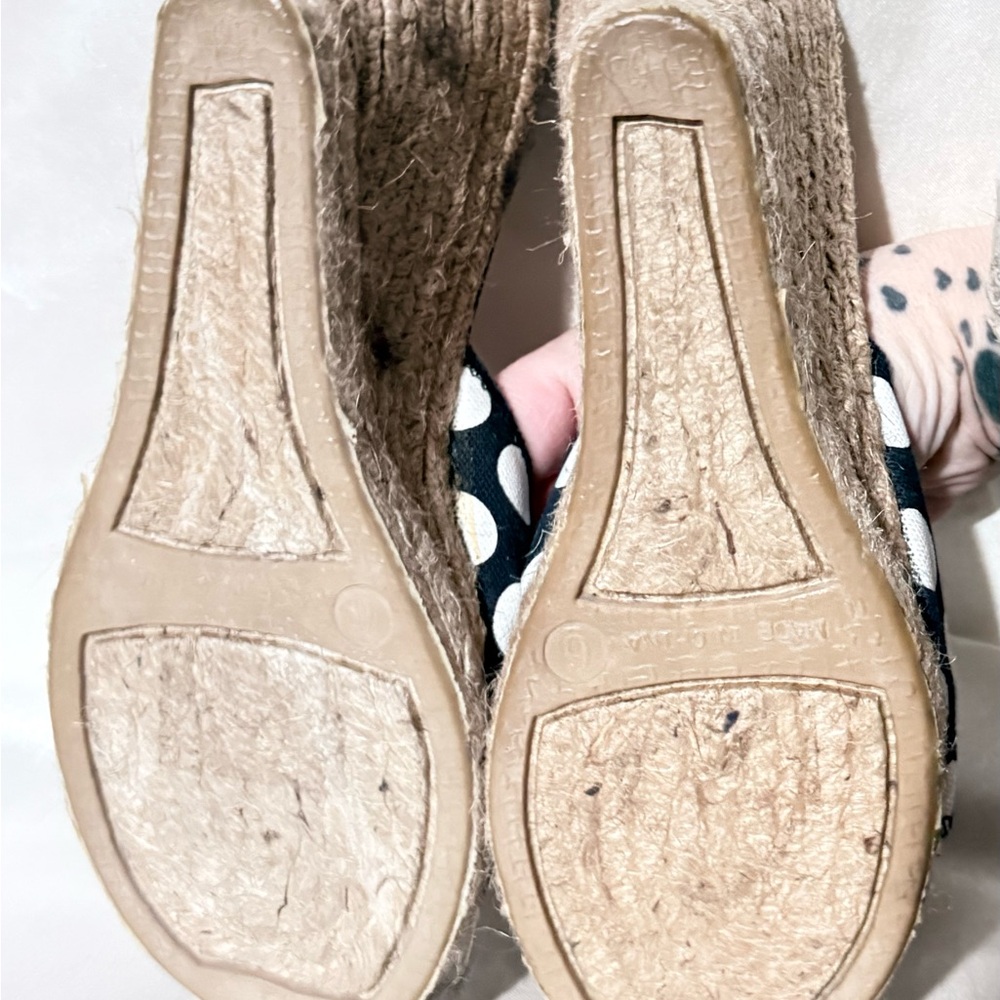 Montego Bay Club Navy Polka Dot Espadrilles - Picture 5 of 6